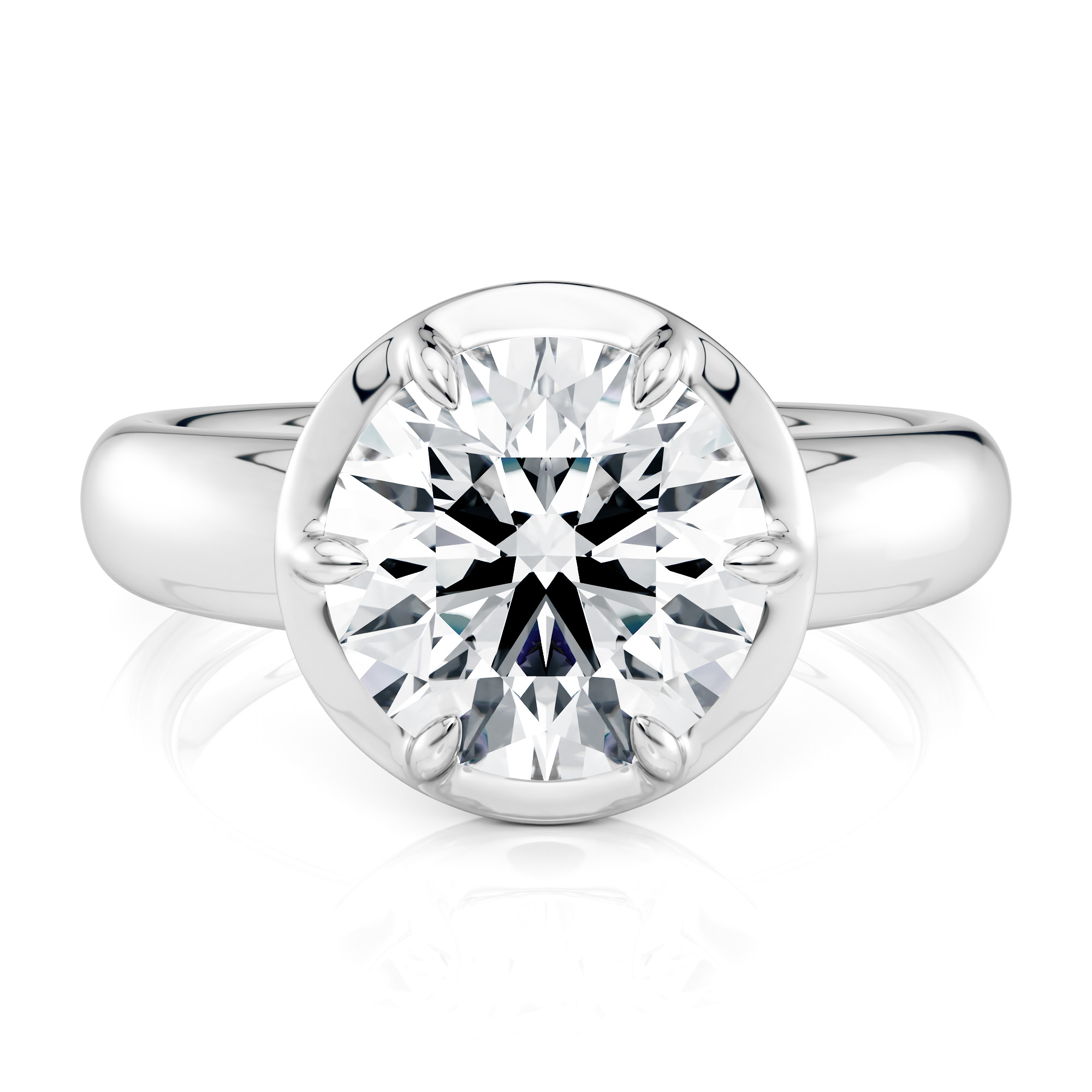 Platinum Bold 6 Prong Ring
